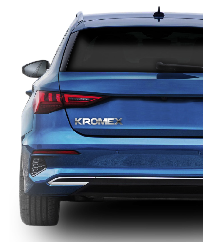 Kromex logo applied on a car